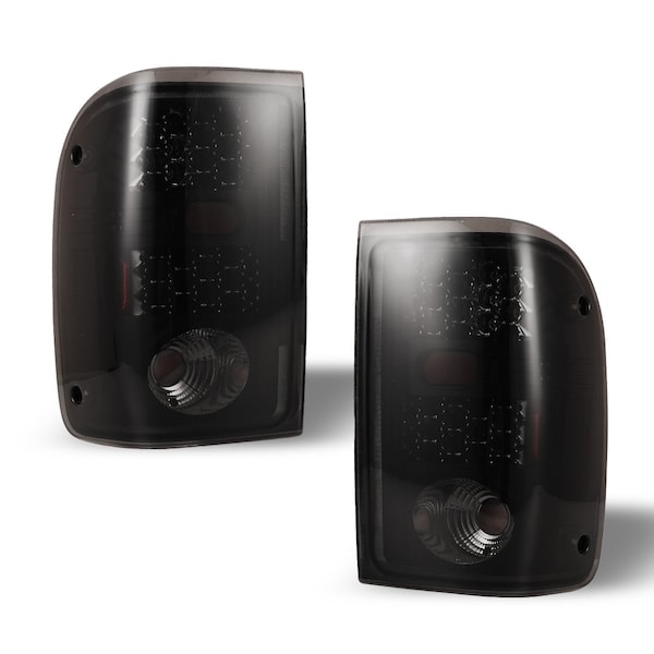 Winjet Led Tail Lights - Black / Smoke CTWJ-0146-BS - main